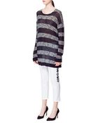 Zara Long Striped Sweater - Lyst