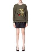 Zara Sweater with Embroidered Tiger - Lyst