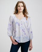 Rebecca Taylor Hawaii Printed Silk Blouse - Lyst