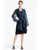 Donna Karan New York Collection Tissue Weight Organza Coat - Lyst