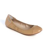 Kors By Michael Kors Erin Leather Ballet Flats - Lyst