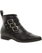 Underground Blitz Winklepicker Black Ankle Boots - Lyst