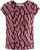 See By ChloƩ Knit Print Silk Top - Lyst