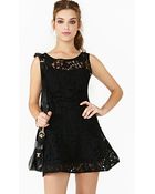 Nasty Gal Veiled Lace Dress - Lyst