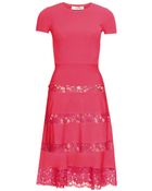 Valentino Chantilly Lace Trimmed Dress - Lyst