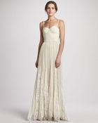Alice + Olivia Geneva Bustier Pleated Maxi Dress - Lyst