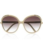 Chloé Round Frame Acetate Sunglasses - Lyst