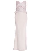 Marchesa Strapless Gazaar Crepe Gown - Lyst