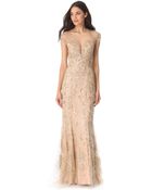 Reem Acra Sequined Tulle Gown - Lyst