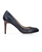 Ann Taylor Perfect Perforated Leather Pumps - Lyst