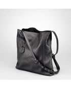 Bottega Veneta Nero Intrecciomirage Cross Body Bag - Lyst