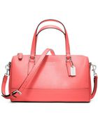 Coach Saffiano Leather Mini Satchel - Lyst