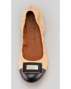 Marc By Marc Jacobs Logo Plaque Ballerina Flat - Lyst