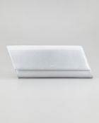 Saint Laurent Diagonale Leather Clutch Bag Silver - Lyst