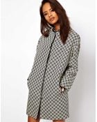 ASOS Collection Asos Geo Pattern Coat - Lyst