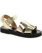 Asos Asos Faris Leather Flat Sandals - Lyst