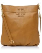 Tory Burch Stacked T Leather Book Bag - Lyst