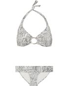 Melissa Odabash Brussels Snake-Print Underwired Halterneck Bikini - Lyst