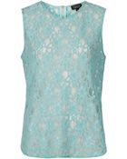 Topshop Sleeveless Lace Tunic - Lyst