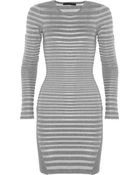 Alexander Wang Striped Knit Mini Dress - Lyst