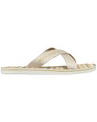 Dolce & Gabbana Pvc Striped Criss Cross Flip Flops - Lyst
