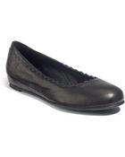 Eileen Fisher Scallop Tumbled Leather Ballet Flats - Lyst