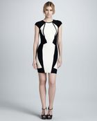 Hervé Léger Twotone Bandage Dress - Lyst