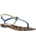 Dolce & Gabbana Leopard Print Sole Sandal - Lyst