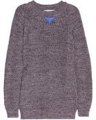 Each X Other Leather-Detailed Chunky-Knit Cotton Sweater - Lyst
