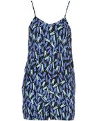 Karen Walker Silk Pegs Playsuit - Lyst