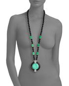 Kenneth Jay Lane Jade Crystal Large Pendant Necklace - Lyst