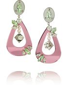 Miu Miu Swarovski Crystal and Plexiglass Clip Earrings - Lyst