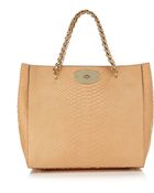 Mulberry Medium Cecily Silky Snake Print Tote - Lyst