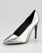 See By Chloé Specchio Pointed-toe Pump Anthracite - Lyst