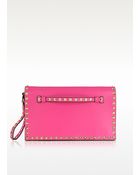 Valentino Pop Rockstud Nappa Leather Clutch - Lyst