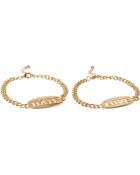 ASOS Collection Asos Hate Double Id Bracelets - Lyst