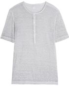 120 Percent Linen Henley Linen Shirt - Lyst