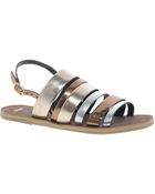 Asos Asos Fable Leather Flat Sandals - Lyst