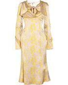 L'Wren Scott Printed Textured Silk Dress - Lyst