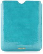 Miu Miu Croco-Embossed Ipad Case - Lyst