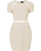Topshop Lace Insert Shift Dress - Lyst