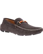 Giorgio Armani Perforated Contrast Seam Loafer - Lyst