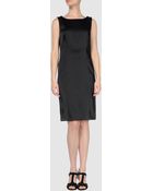 Love Moschino Draped Detail Dart Detail Black Short Dress - Lyst