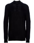 Ann Demeulemeester Buttoned V-neck Sweater - Lyst