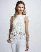 Dolce Vita Anja Lace Peplum Top - Lyst