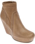 Rick Owens Wedge Boot - Lyst
