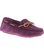 Bottega Veneta Woven Suede Boat Loafer - Lyst