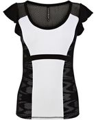 Karen Millen Sporty Colour Print Block Tshirt - Lyst