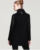 Mackage Boa Drapey Leather Sleeve Coat - Lyst