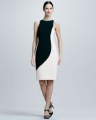 Rachel Roy Crepe Twotone Sculpted Dress - Lyst